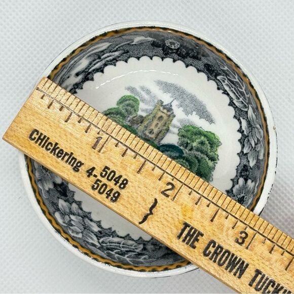 Vintage 1950s Wood and Sons, England Woodland pattern Ironstone trinket Bowl - Picture 11 of 12